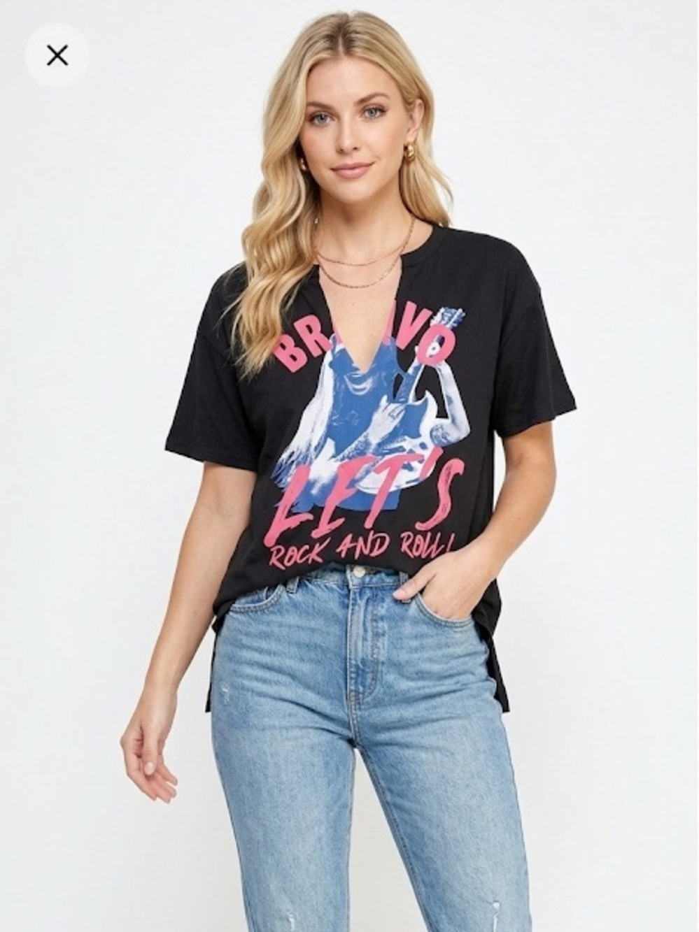 Shein Bravo Rock & Roll T-shirt size large